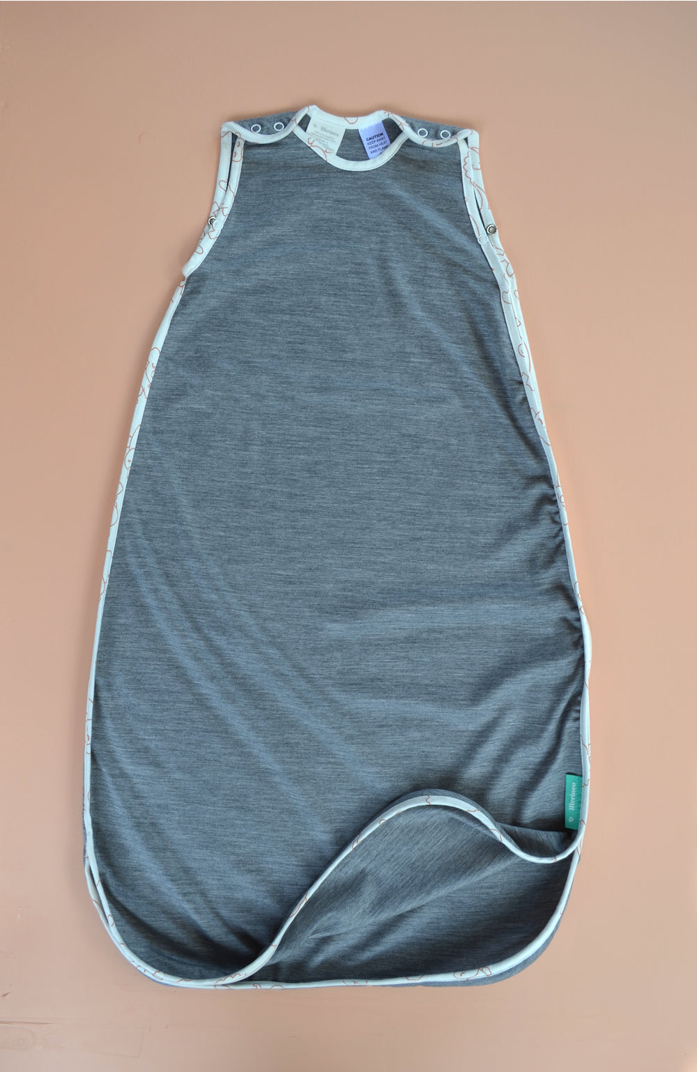 Merino Toddler Sleeping Bag - Olive and Grey Marle - Merineo