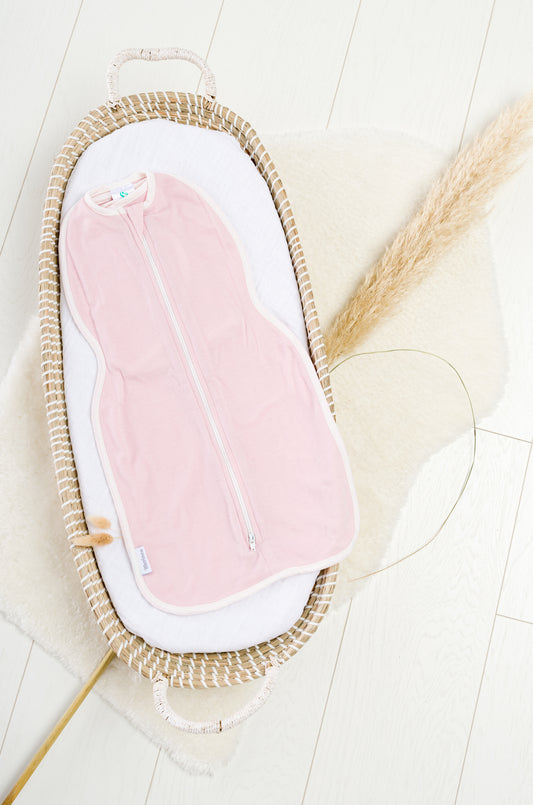 Merino Newborn Swaddle Bag - Pink Blossom - Merineo
