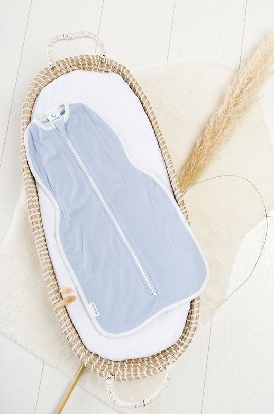 Merino Newborn Swaddle Bag - Baby Blue - Merineo