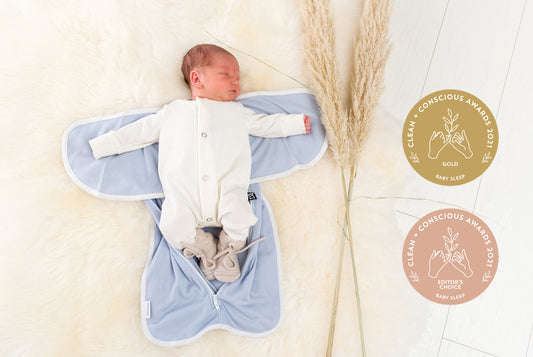 Winning Gold and the Editor's Choice Award for our Newborn Swaddle Bag
