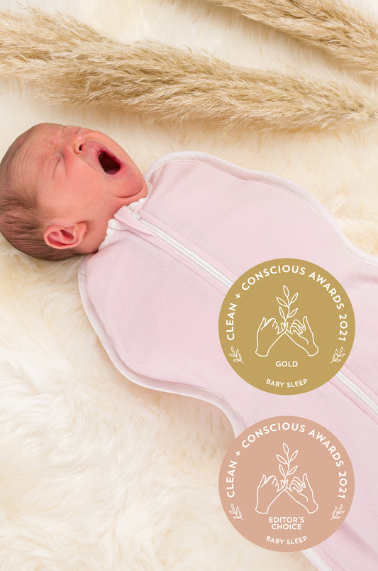 Merino Newborn Swaddle Bag - Pink Blossom - Merineo