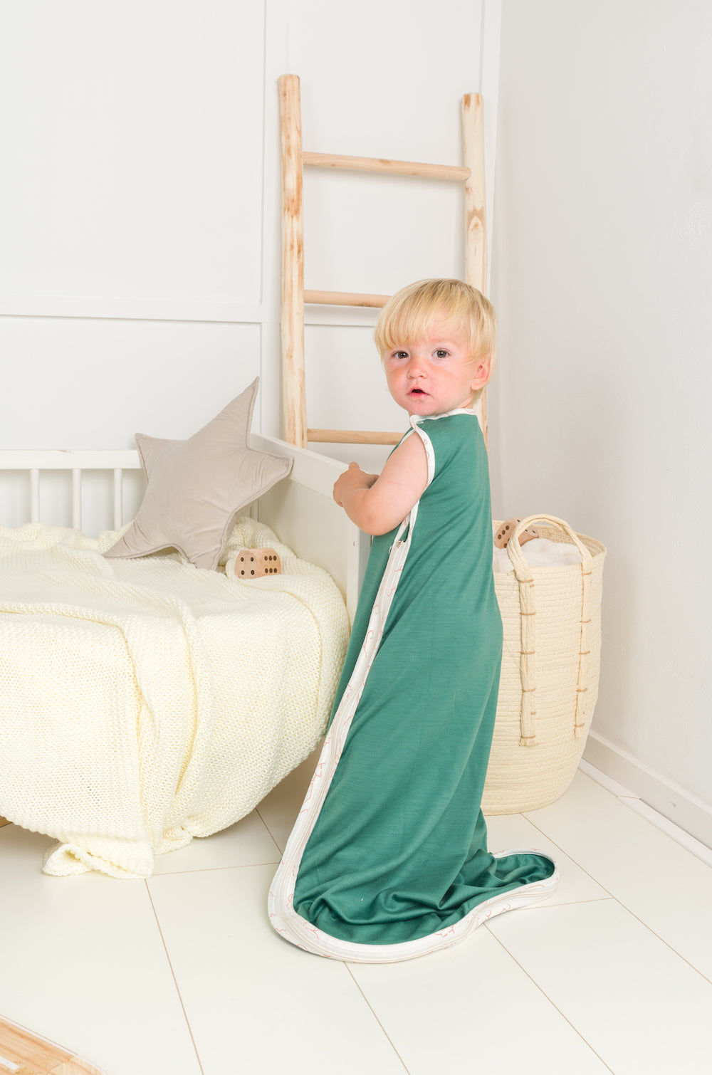 Merino Toddler Sleeping Bag - Olive Green - Merineo